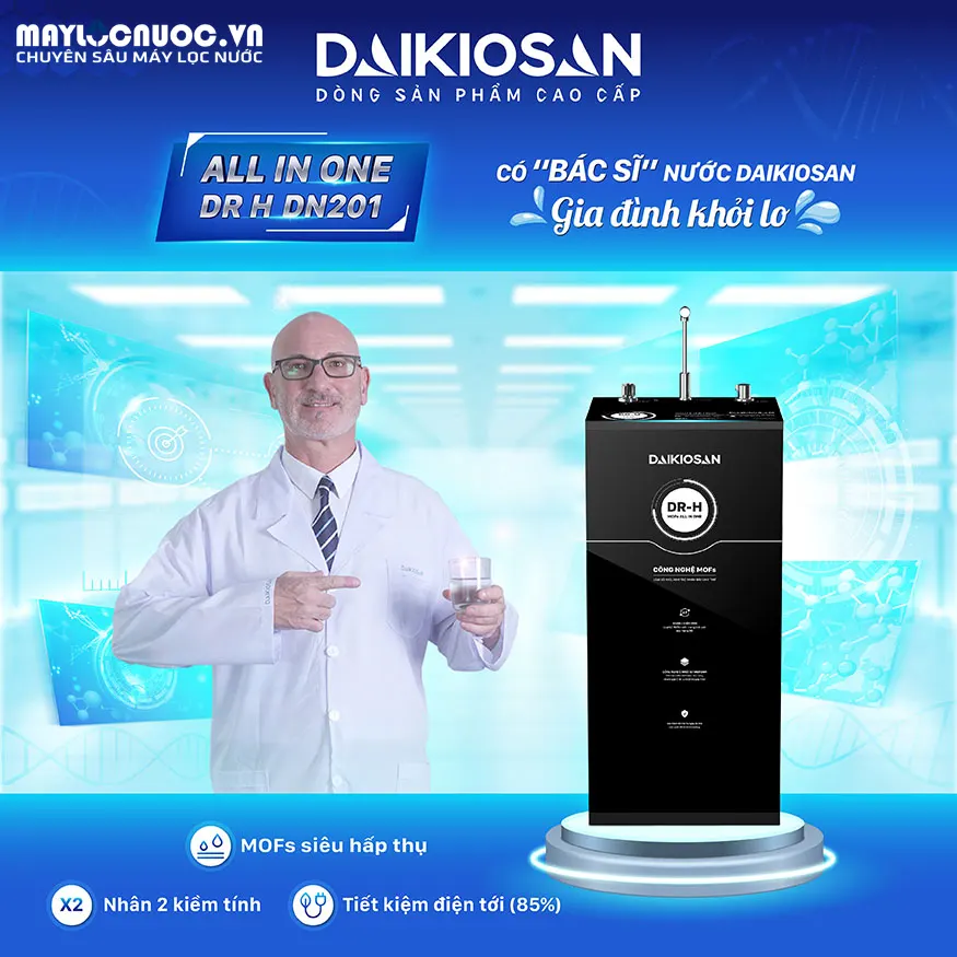 Máy lọc nước RO Dr.H nóng nguội 2D Daikiosan DN201